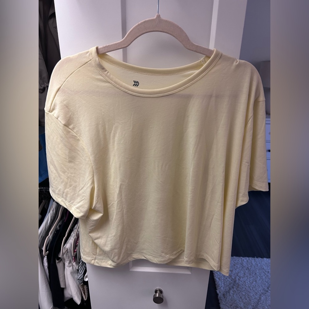 Target Butter Yellow Cropped Tshirt